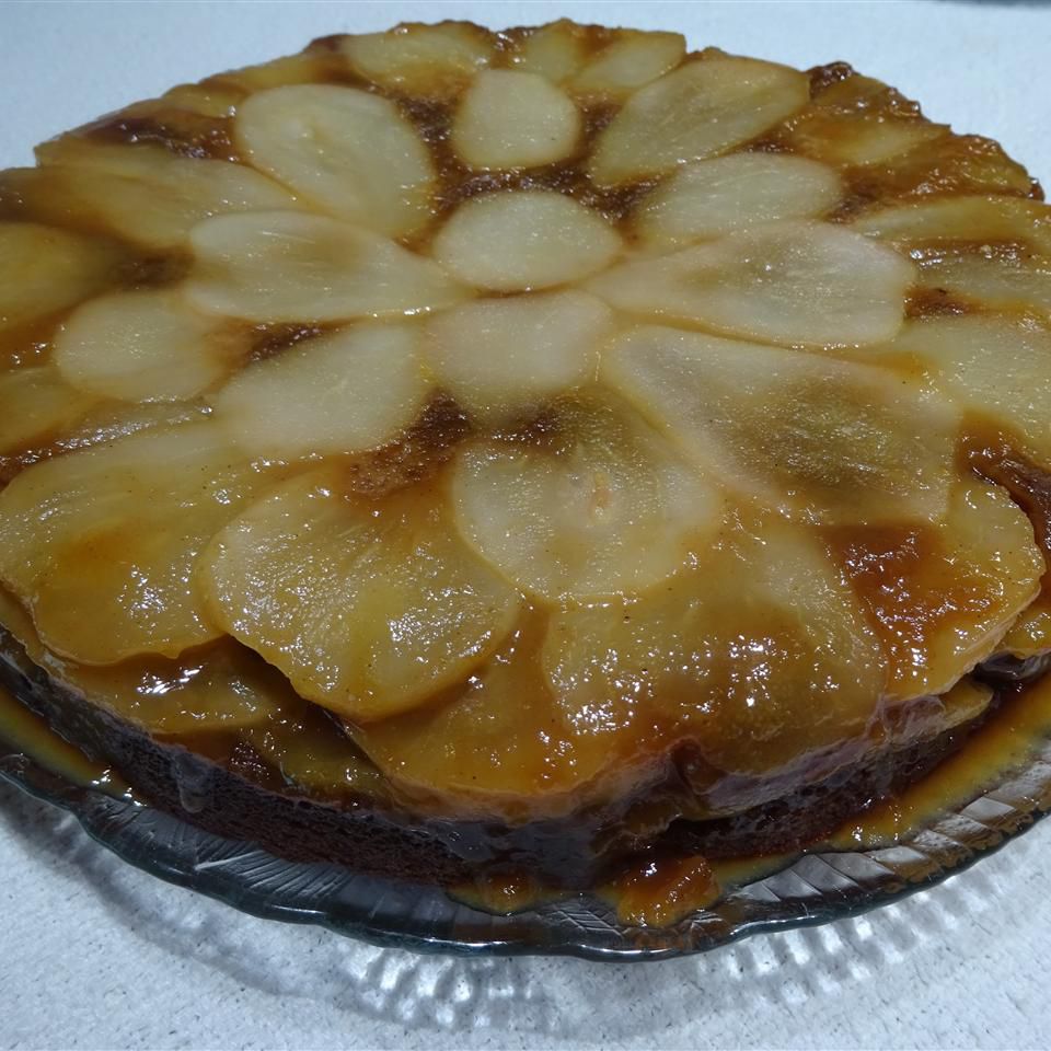 Fresh Gingerbread With Port Poached Pears