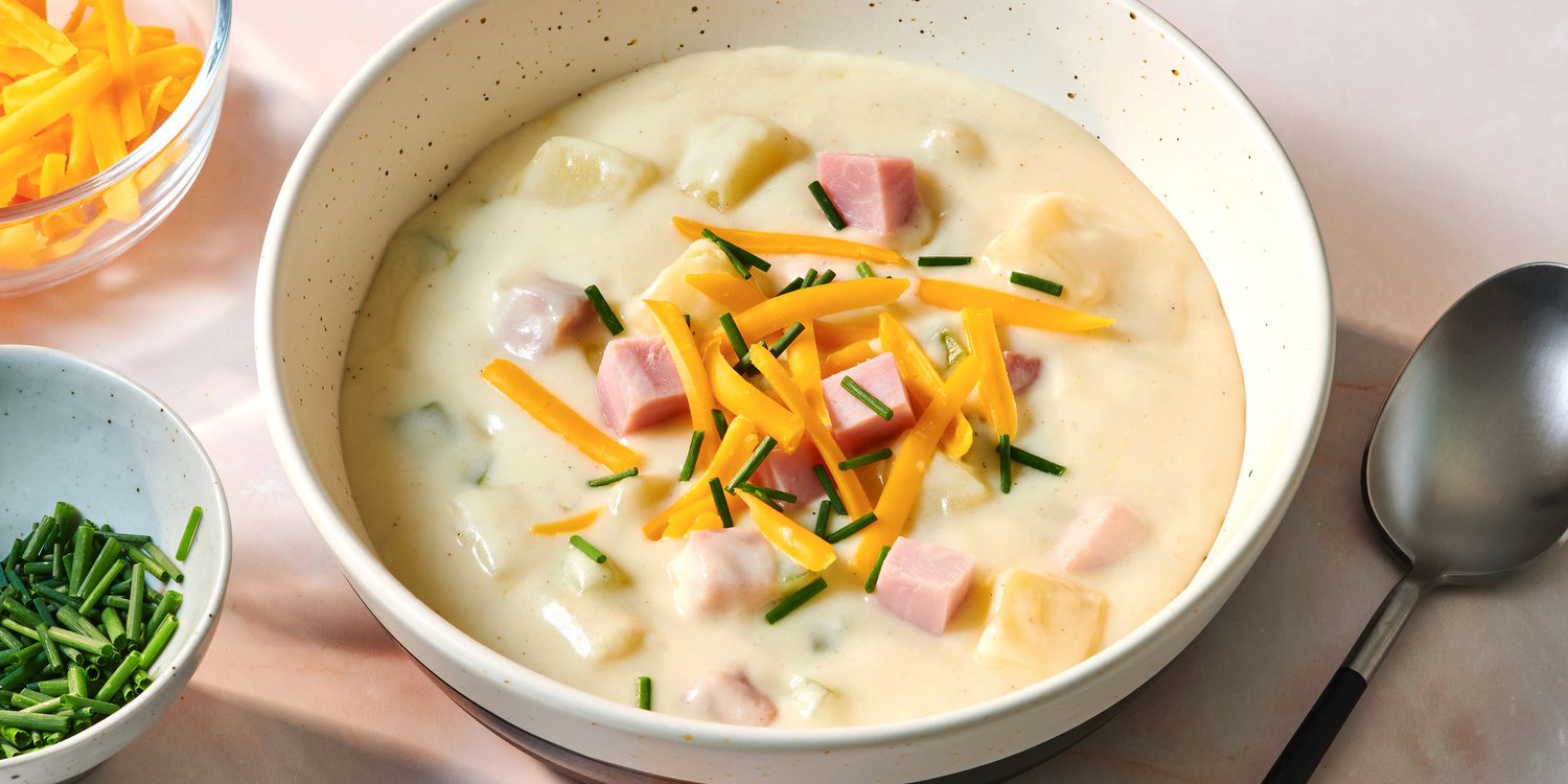 Hearty Potato And Cheddar With Bacon Soup