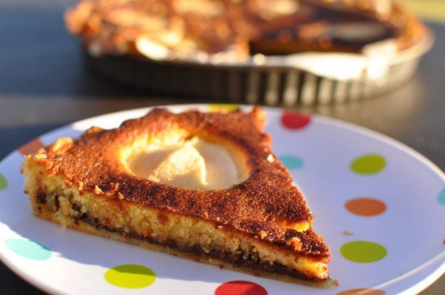 Jelly-filled Pears in Puff Pastry  With Caramel Sauce