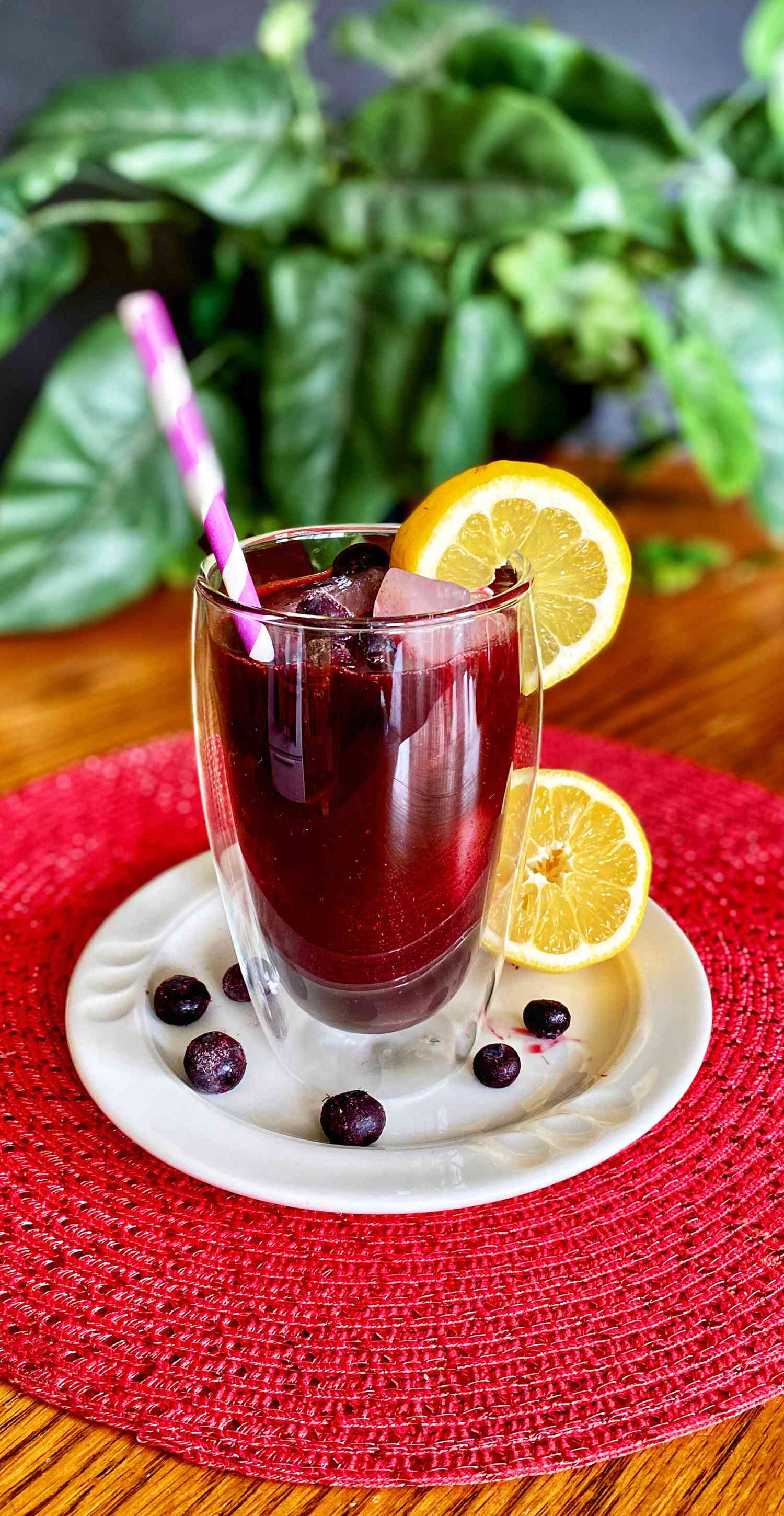 Lemonade with Blueberry & Mint