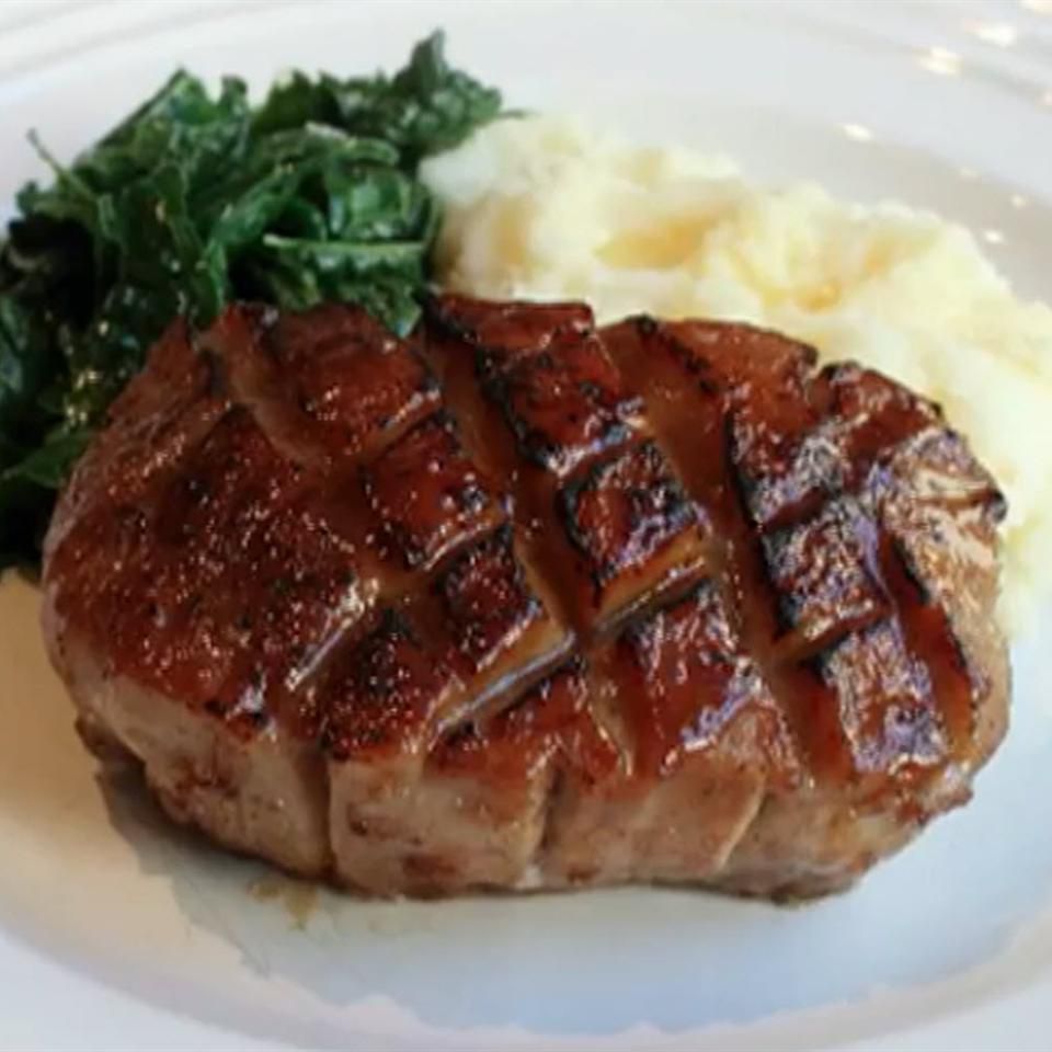 Mustard-Brown Sugar Glazed Pork Chops