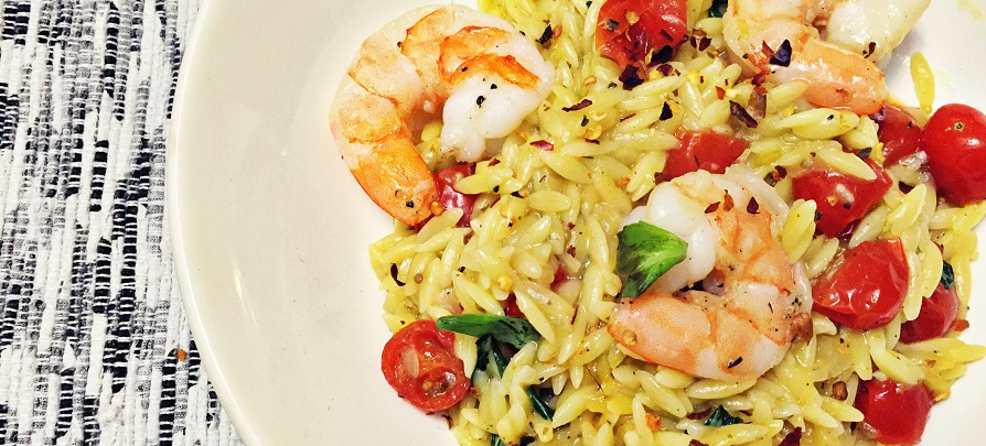 One-Pot Shrimp and Tomato Orzo