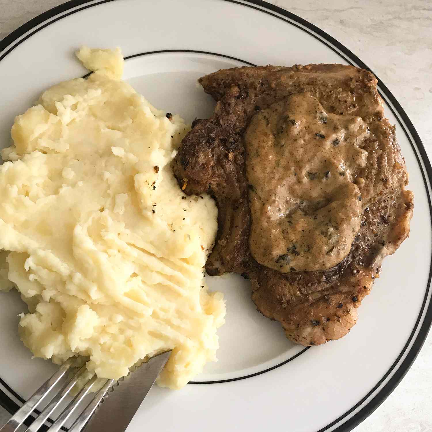 Pan-Seared Steaks with Herb Sauce