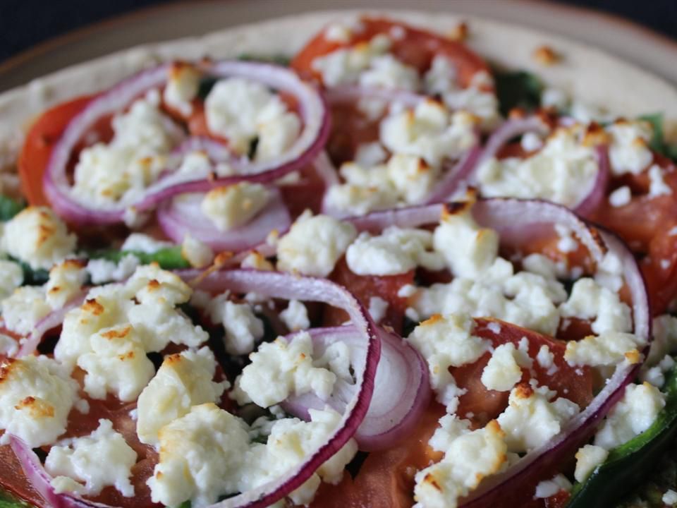 Pizza With Red Onion, Rosemary and Hot Pepper