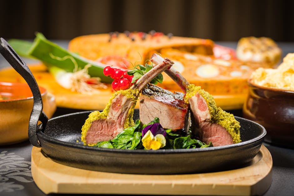 Rack of Lamb With Rosemary Scallion Crust