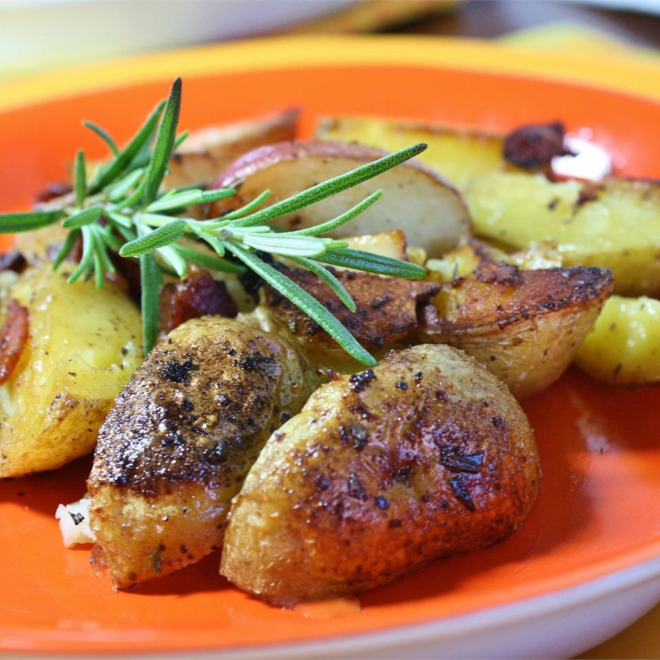 Roasted Potatoes and Red Peppers