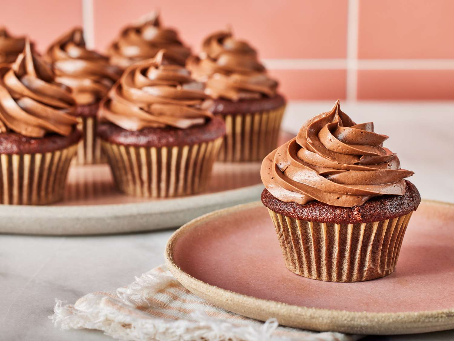 Sour Cream Chocolate Cupcakes from Serious Eats Scaled Up for Cake