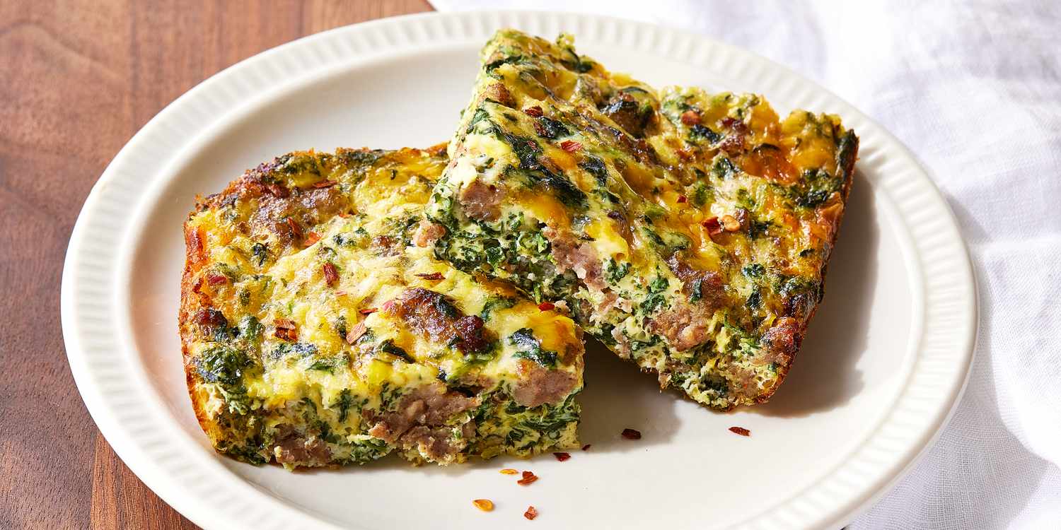 Spinach Sausage Brunch Casserole - No bread