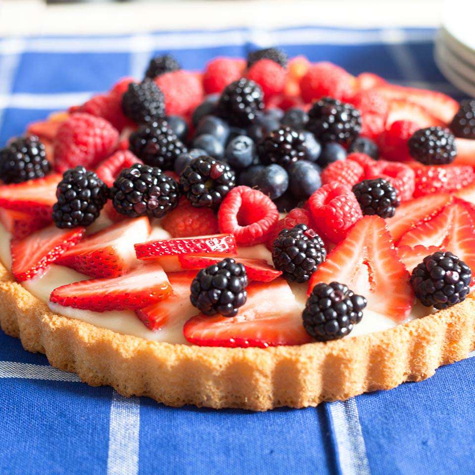Summer Fruit Custard Tart