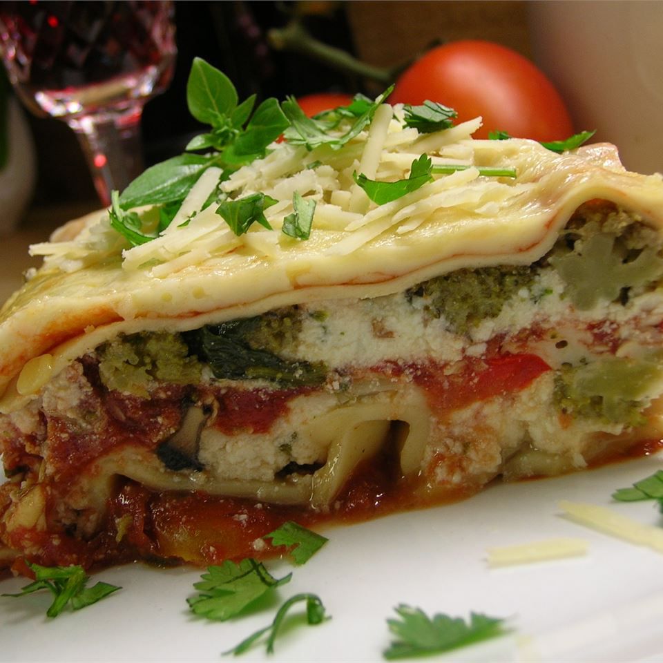 Vegetable Lasagna With Tomato Sauce
